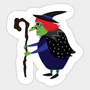 Halloween Scary Witch Sticker